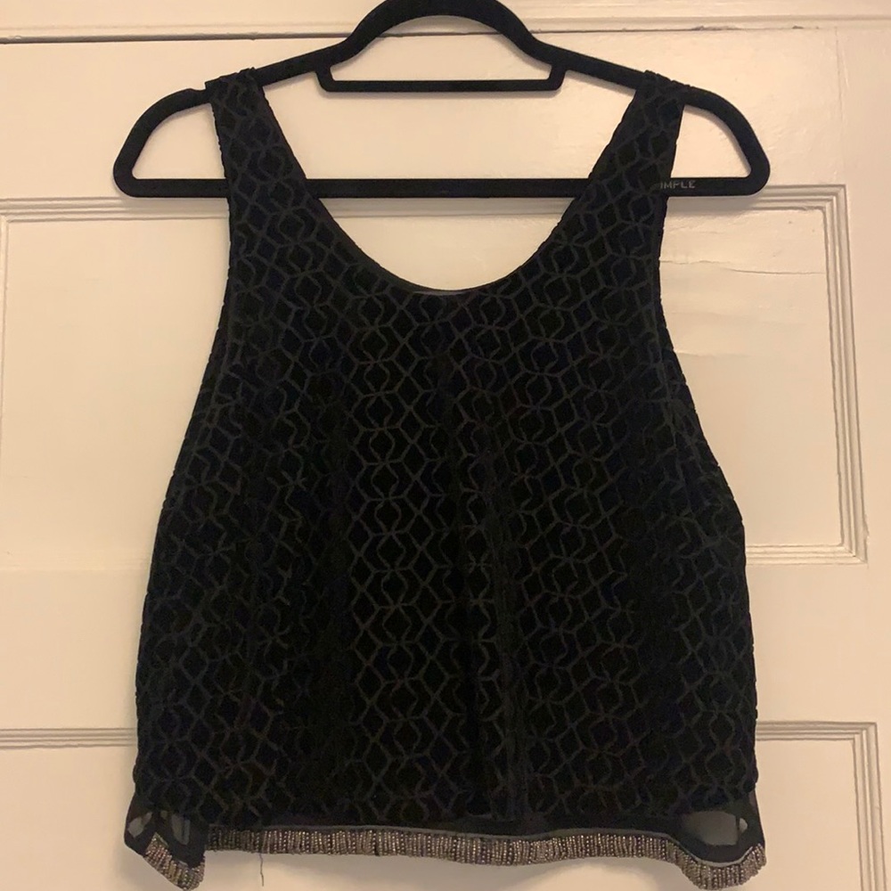 ASTR sleeveless, velvet top. Size M